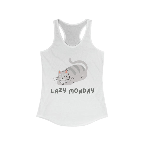 Lazy Monday Tank Top Cue Cat Art